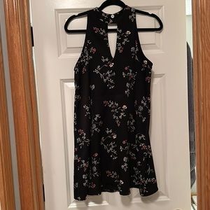 Botique black floral dress. Size medium.